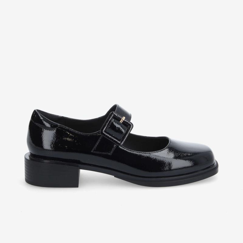 OSTEND BALLERINA W - WRINKLED PATENT - NOIR